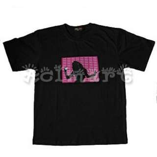 Sound Activated Disco dancing LED Rave T Shirt 00154 XL  