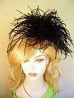 Black Bespoke Wedding Church Dress Fascinator Tea Hat 1