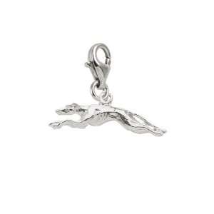 Rembrandt Charms Greyhound Charm with Lobster Clasp, Sterling Silver