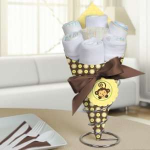    Monkey Neutral   Diaper Bouquets   Baby Shower Centerpieces: Baby