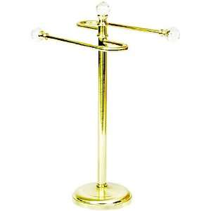  Taymor Satin Brass S Curved Towel Valet with Finial 