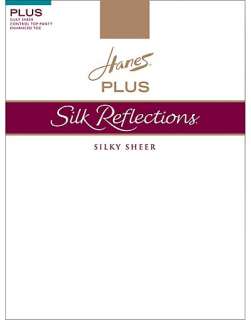 Hanes Hosiery Silk Reflections Plus Control Top Enhanced Toe Pantyhose 