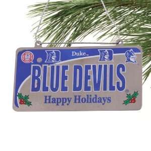  Duke Blue Devils NCAA License Plate Christmas Ornament 