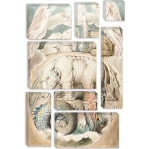 Behemoth and Leviathan by William Blake Canvas Painting Reproduction 