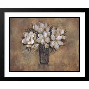   and Double Matted Art 25x29 Antique Magnolia I