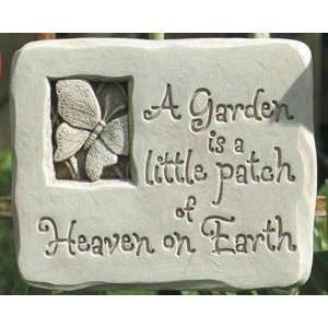   of Heaven on Earth WALL PLAQUE Butterfly Cast Cement: Home & Kitchen