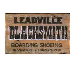   Leadville Blacksmith Vintage Style Wooden Sign Toys & Games