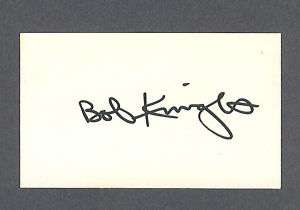 Bob Knight signed basketball index card  