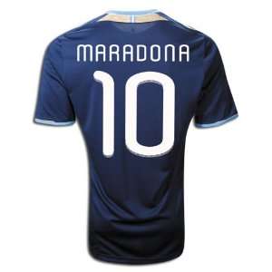  Argentina #10 Maradona Away Jersey Blue 2011 Soccer 