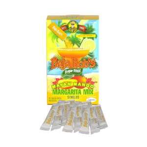 Baja Bobs Sugar Free Margarita Mix, Mango, 10 Count Singles (Pack of 