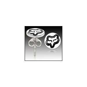  White Fox Logo Silver Earring Body Piercing Jewelry 