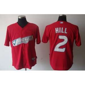   Blue Jays #2 Aaron Hill Red Cool Base Jersey
