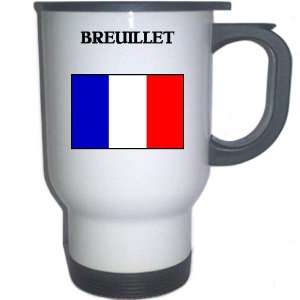  France   BREUILLET White Stainless Steel Mug Everything 