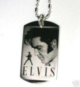 ELVIS Presley Dog Tag Necklace Dogtag Charm +Chain 3  