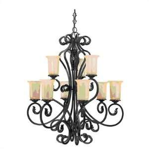  9 Light Chandelier in Brindisi Bronze