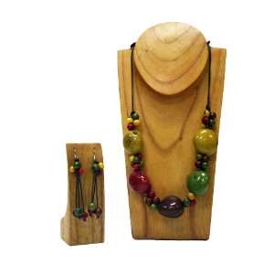  Fair Trade Big Tagua Nut Set, Colombia Jewelry