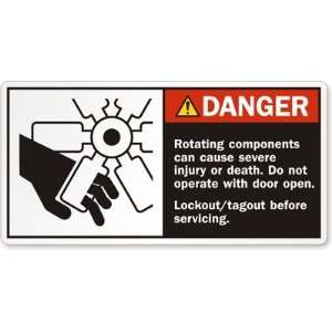   /tagout before servicing Vinyl Labels, 3 x 1.5 Office Products