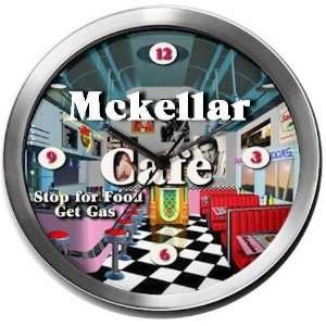  MCKELLAR 14 Inch Cafe Metal Clock Quartz Movement: Kitchen 