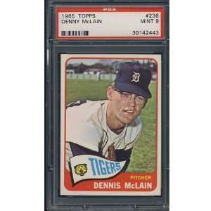    1965 Topps 236 Dennis Mclain PSA MINT 9: Sports Collectibles