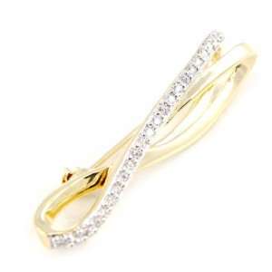  Brooch plated gold Scarlett white.: Jewelry
