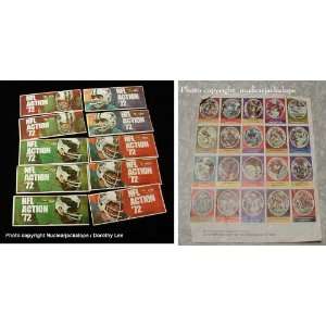  NFL Action Stamps 1972 Unused Lot Many Teams Everything 