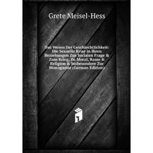   Monogamie (German Edition) (9785877106710) Grete Meisel Hess Books