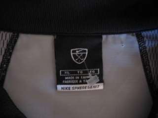   Mens NIKE GOLF Sphere React Black Gray Performance Golf Polo Shirt XL