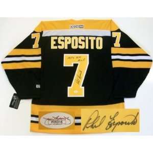   Phil Esposito Boston Bruins Signed mvp Jersey Jsa: Sports & Outdoors