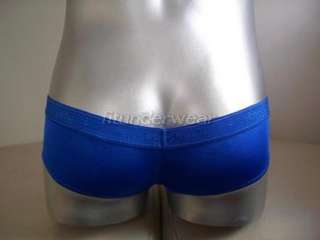 Mens Sexy Blue Stretch Boxer Underwear Lowcut#BX63  