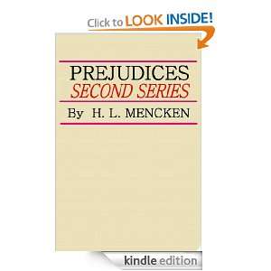 PREJUDICES   Second Series H. L. Mencken  Kindle Store