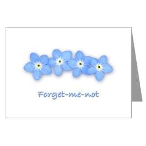  Forget Me Not Thank you cards 6 Art Greeting Cards Pk of 
