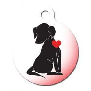   Dog Silhouette Pet ID Tag for Dogs and Cats   Dog Tag Art Pet