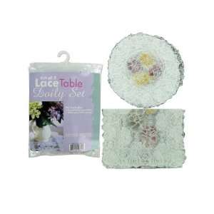  Lace table doily set