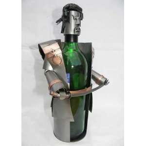   Handmade Japanese Ninja and Samurai Sword Steel Wine Bottle Holder