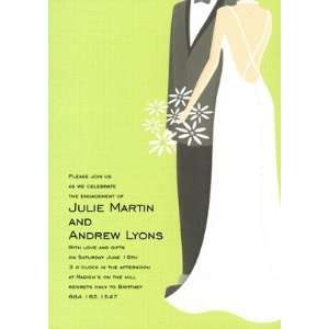  Green Bride and Groom, Custom Personalized Save The Date 