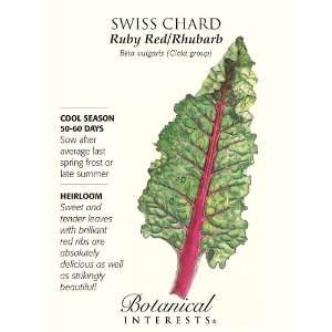  Ruby Red/Rhubarb Swiss Chard Seeds   3 grams Patio, Lawn 