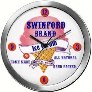  SWINFORD 14 Inch Ice Cream Metal Clock Quartz Movement 