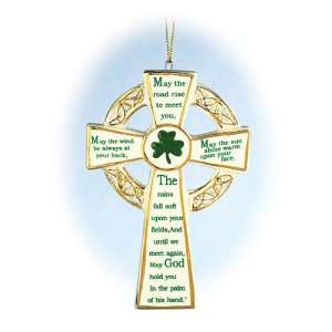 Porcelain Irish Blessing Cross Ornament