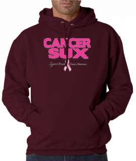 Cancer Sux Breast Awareness 50/50 Pullover Hoodie  