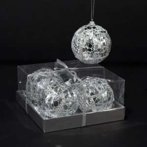  Pack of 4 Seasons of Elegance Mirror Ball Christmas 
