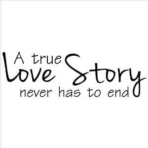  Love Story Never Has To End wall sayings vinyl lettering decal quote 
