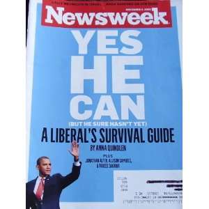   Magazine November 2 2009 Yes He Can   A Liberals Survival Guide