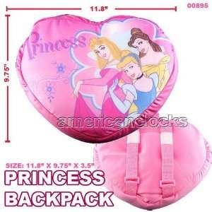  Walt Disney 3 Princess Plush Backpack: Toys & Games