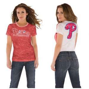  Philadelphia Phillies Womens Superfan Burnout Tee from 