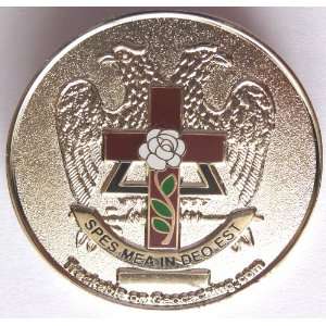 Masonic Scottish Rite Nickel Plated LE30 GEOCOIN   Trackable 