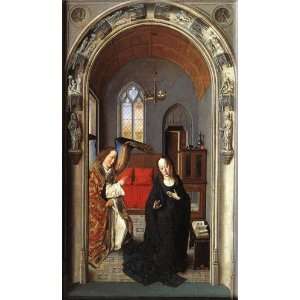  The Annunciation 9x16 Streched Canvas Art by Bouts, Dirck 
