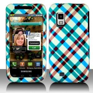 Samsung Fascinate/Mesmerize (Galaxy S) i500 Blue Plaid Hard Case Snap 