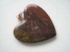 BROWNISH RED GOLD AGATE HEART SHAPED PENDANT GP BAIL