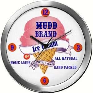 MUDD 14 Inch Ice Cream Metal Clock Quartz Movement:  