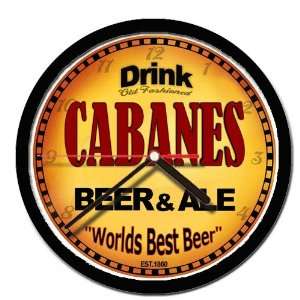  CABANES beer and ale cerveza wall clock 